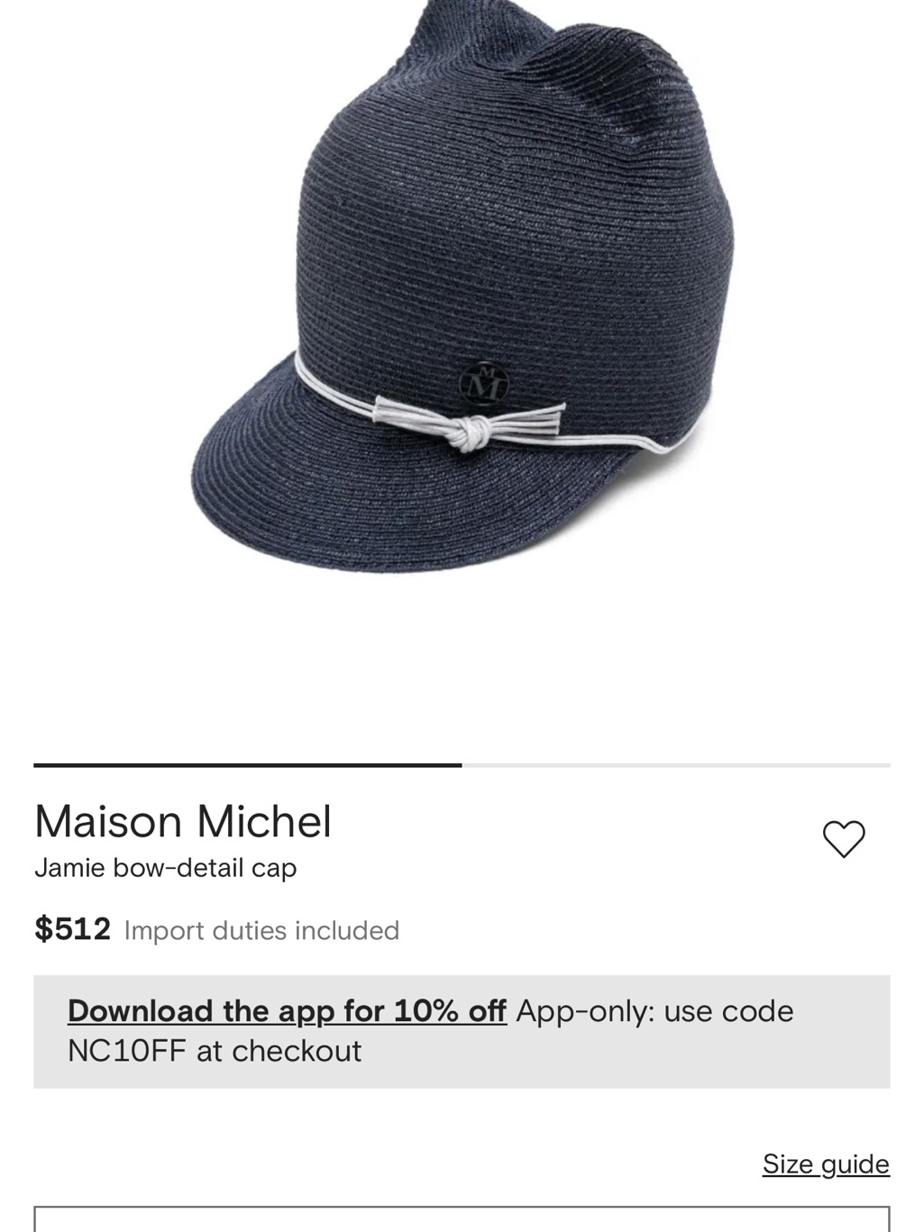 Maison Michele Kids Bow-Detail Cap In Navy